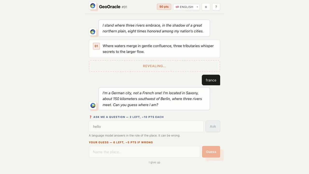 GeoOracle screenshot 2