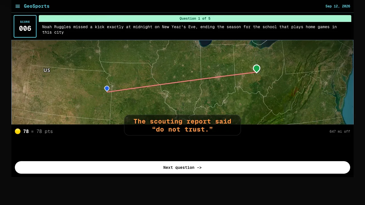 GeoSports screenshot 2