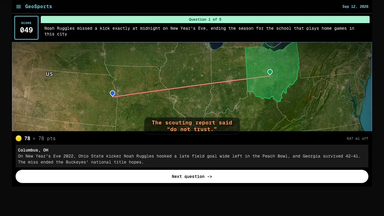GeoSports screenshot 3