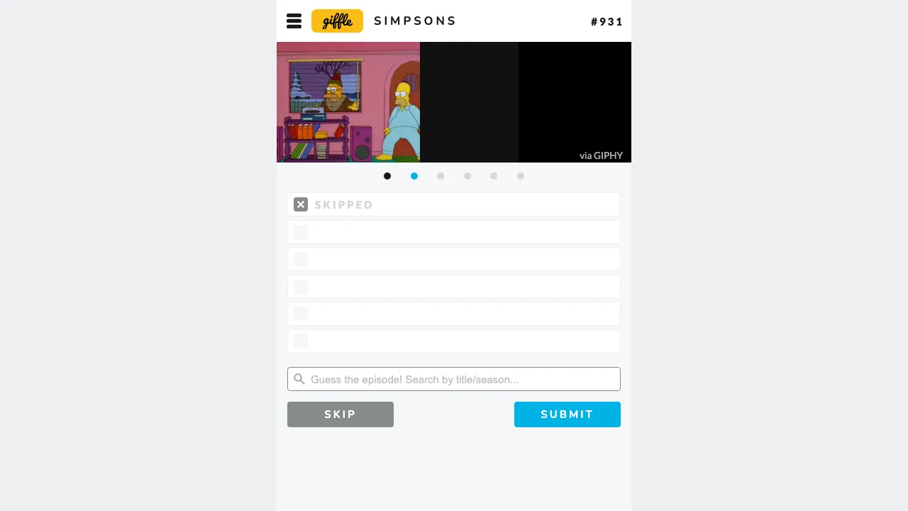 Giffle - Simpsons screenshot 1