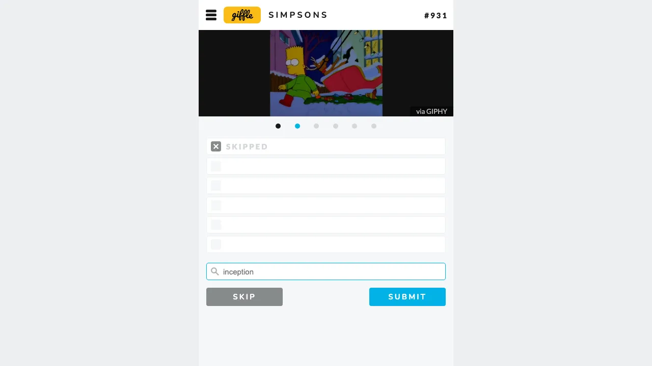 Giffle - Simpsons screenshot 2