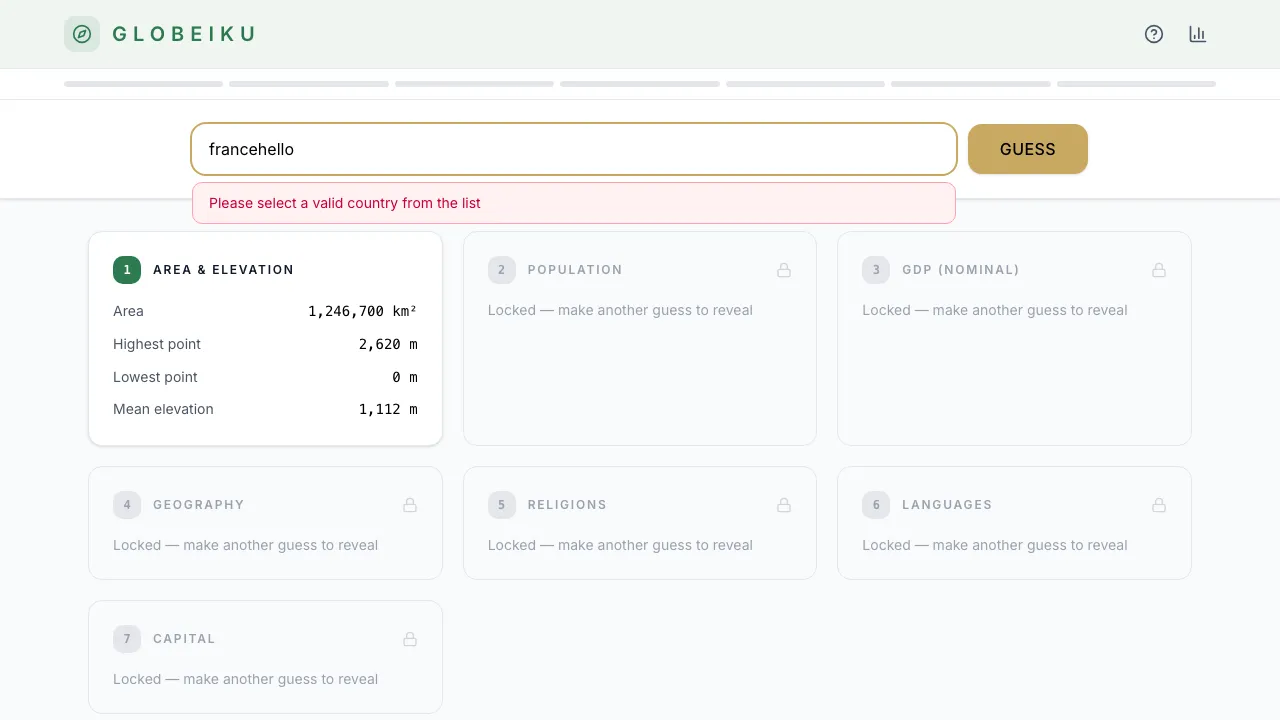 Globeiku screenshot 2
