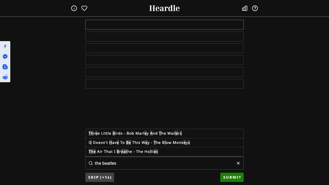Heardle screenshot 1