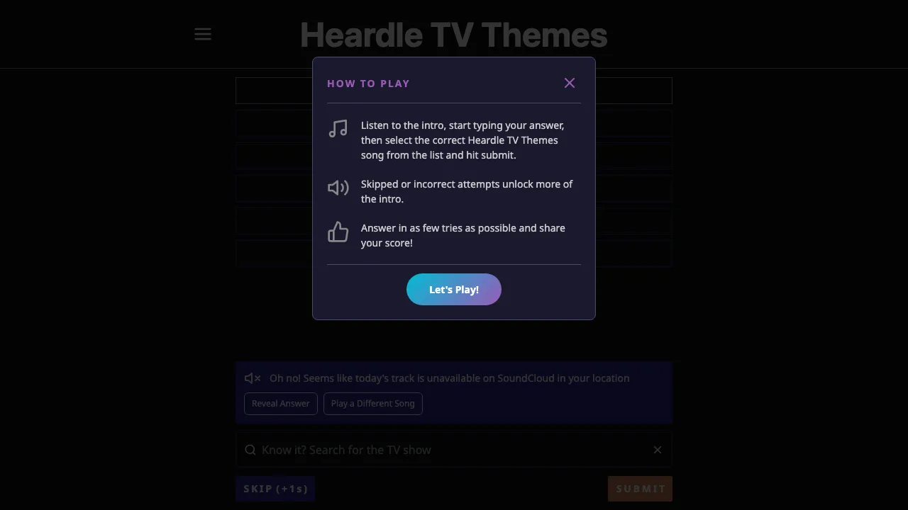 Heardle TV Themes cover