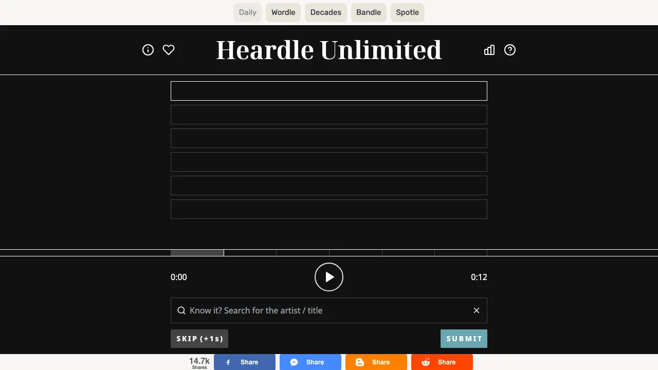 Heardle screenshot 1