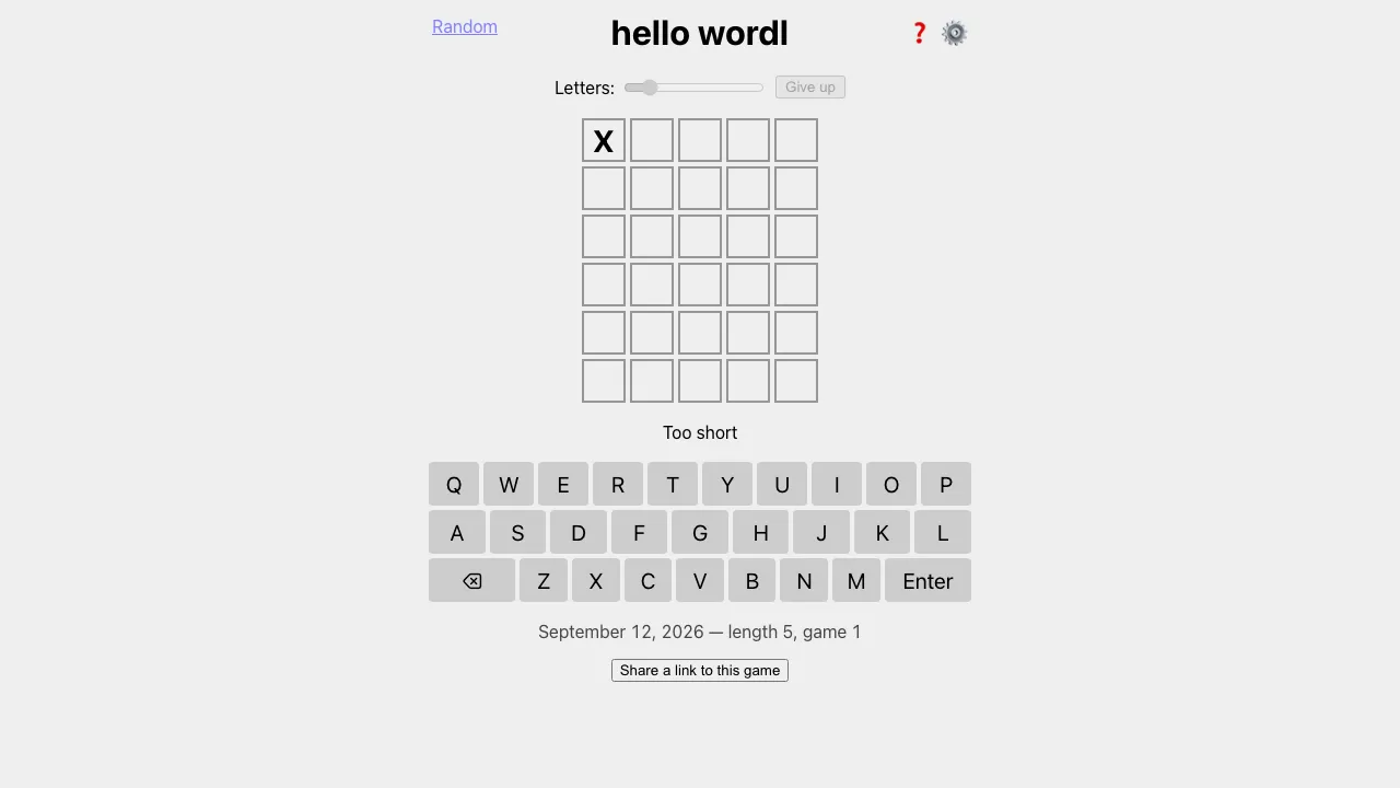 hello wordl screenshot 1