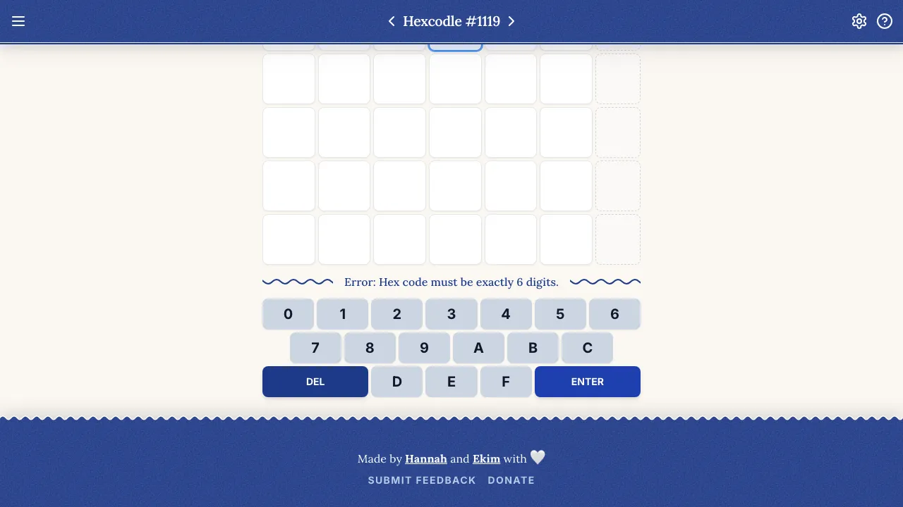 Hexcodle screenshot 3