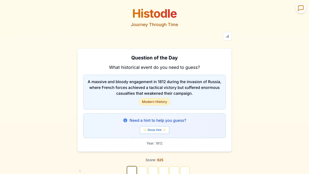 Histodle screenshot 1