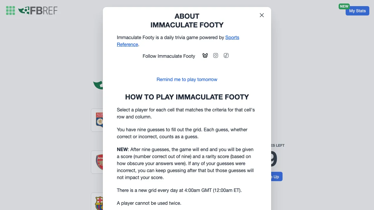 Immaculate Footy cover