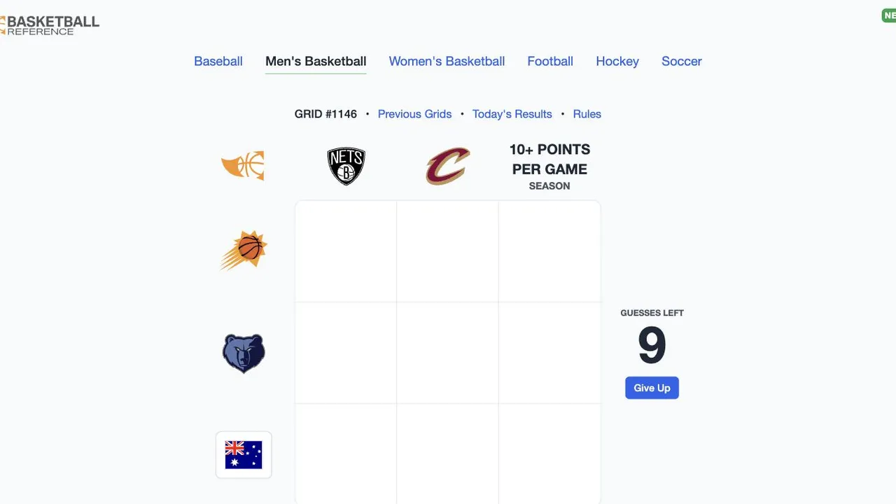 Immaculate Grid: Men's Basketball cover