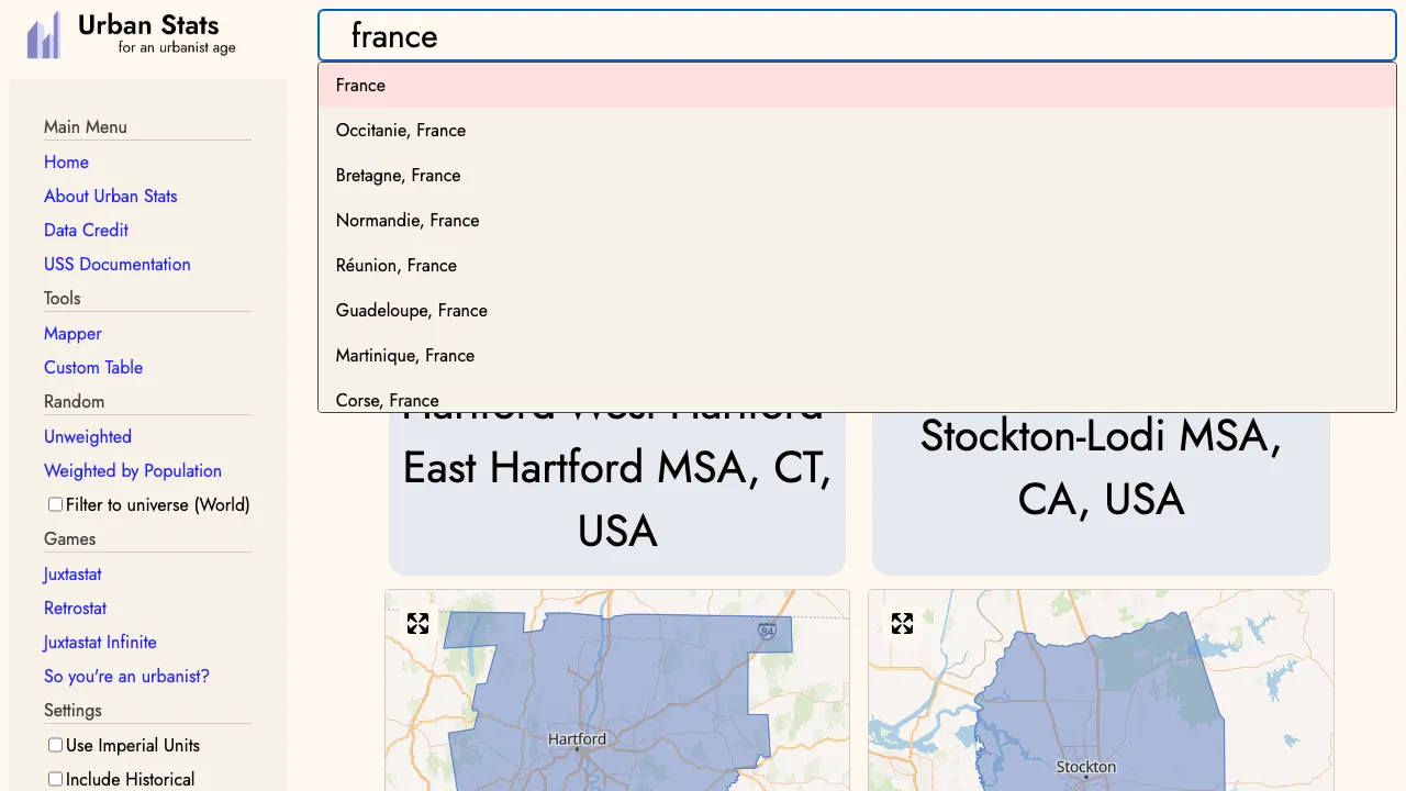 Juxtastat screenshot 1