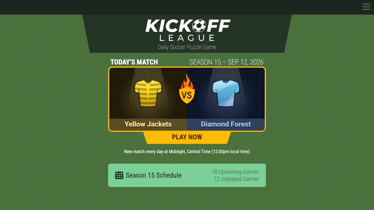 Kickoff League cover