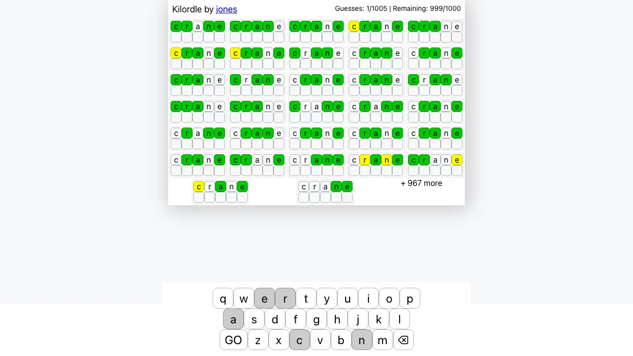 Kilordle screenshot 1