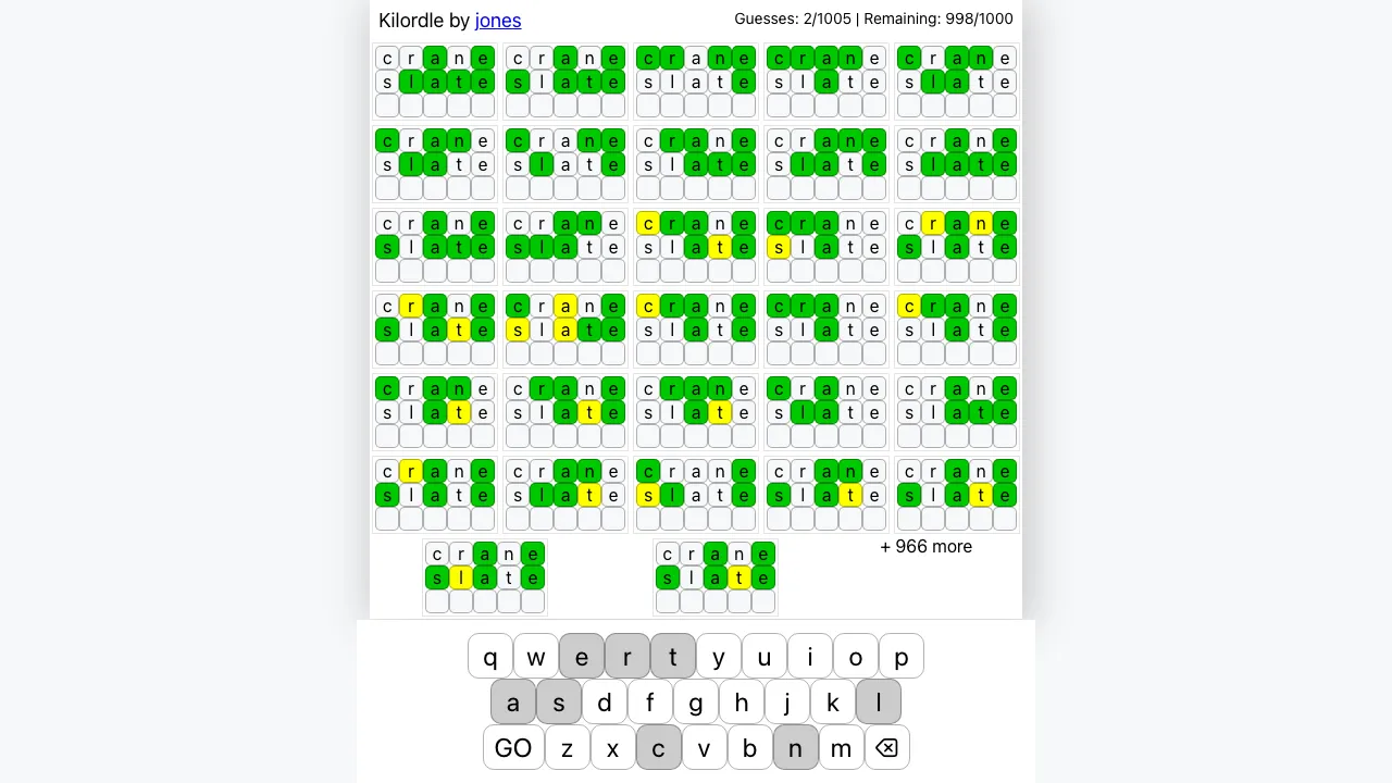 Kilordle screenshot 2