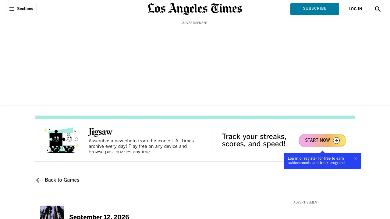 LA Times Jigsaw cover
