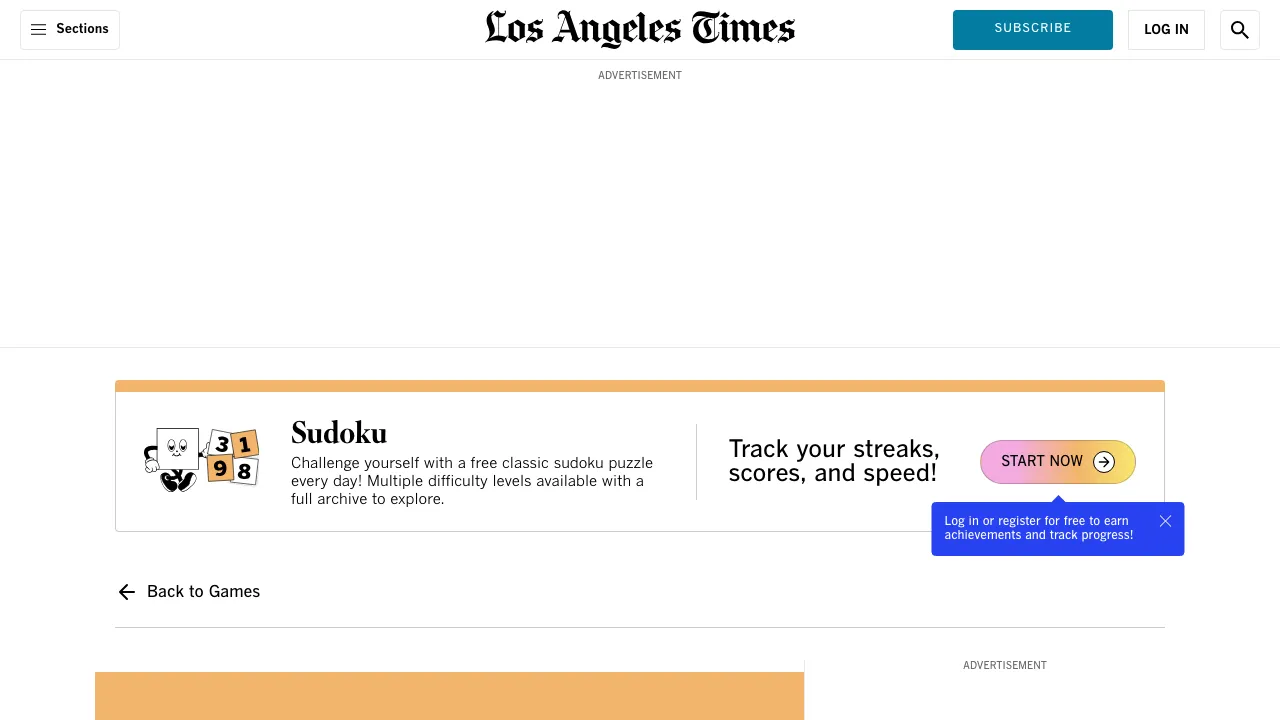 LA Times Sudoku cover