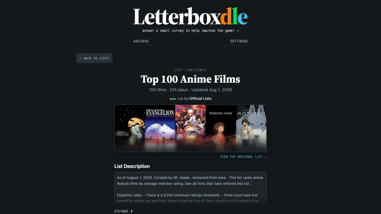 Letterboxdle screenshot 3