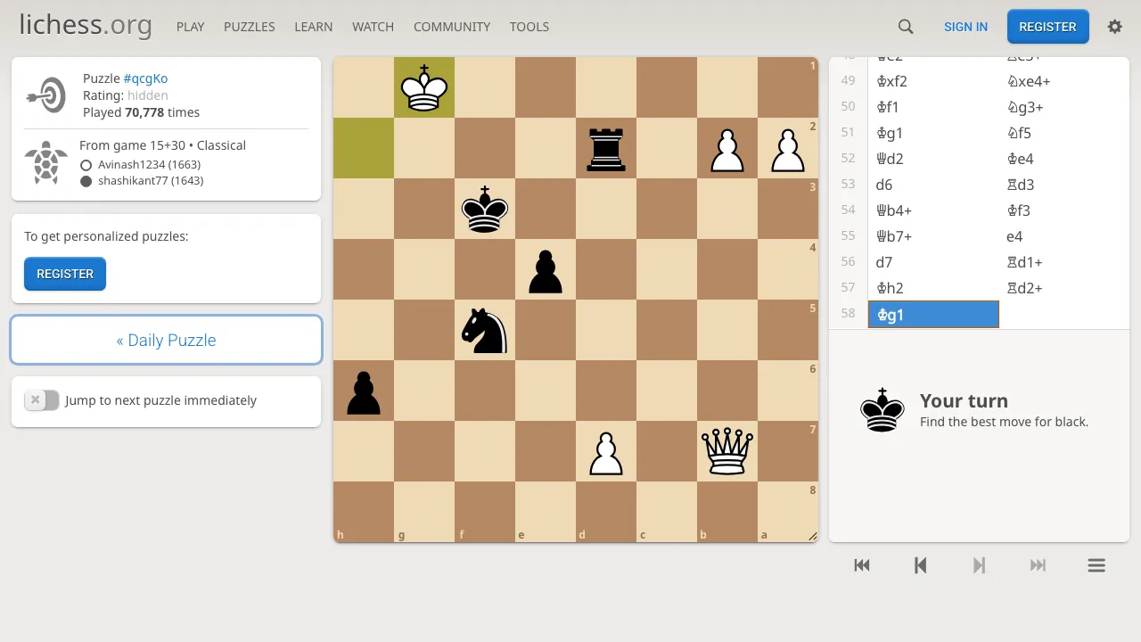 lichess.org Daily Puzzle cover