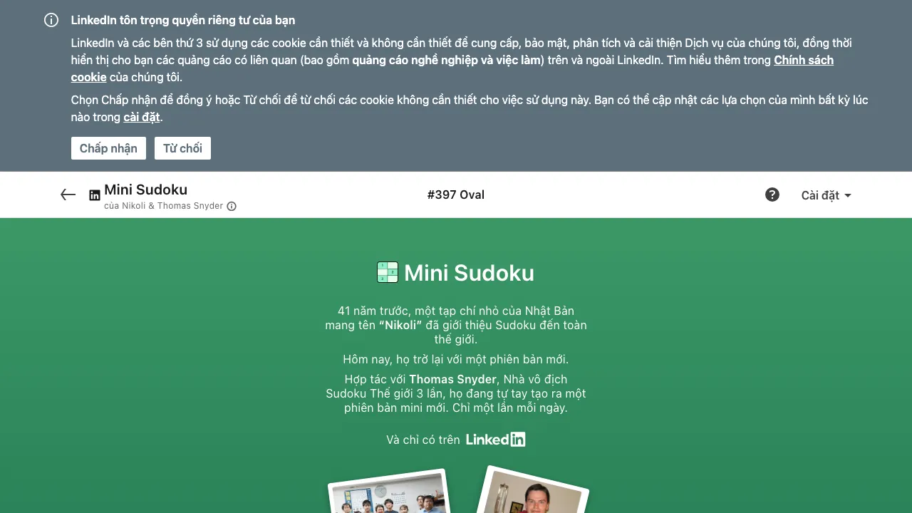 LinkedIn - Mini Sudoku cover