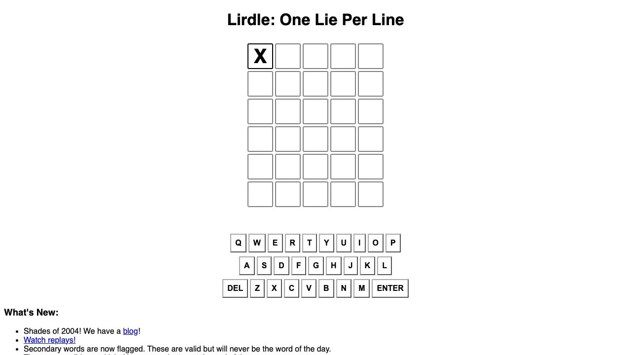 Lirdle screenshot 1