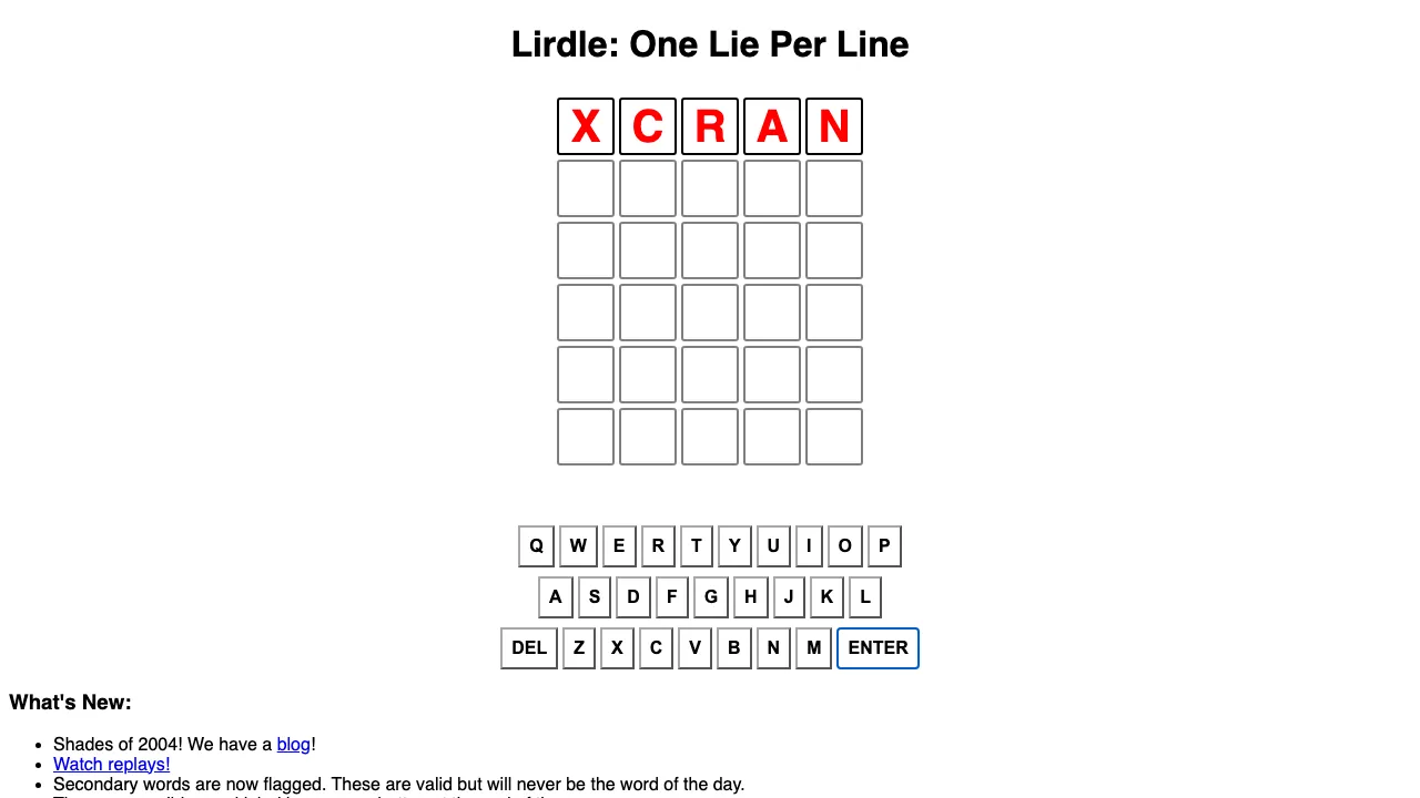 Lirdle screenshot 2