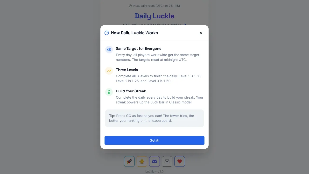 Luckle screenshot 1