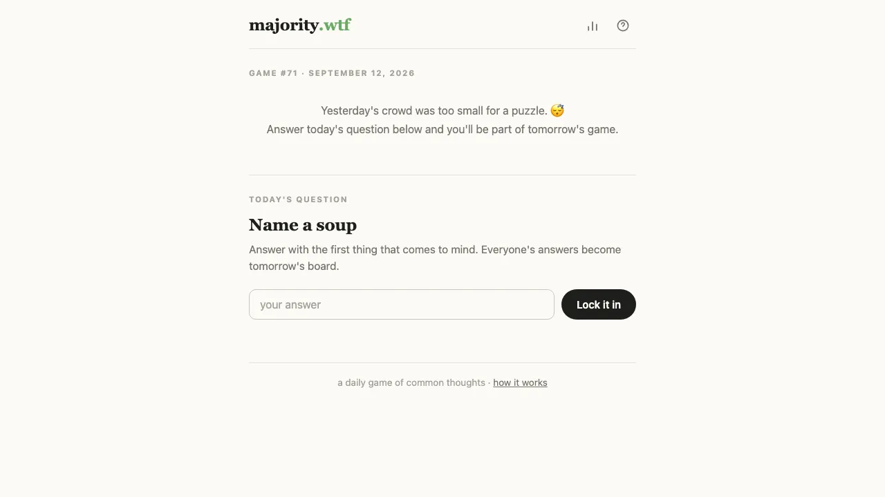 Majority cover