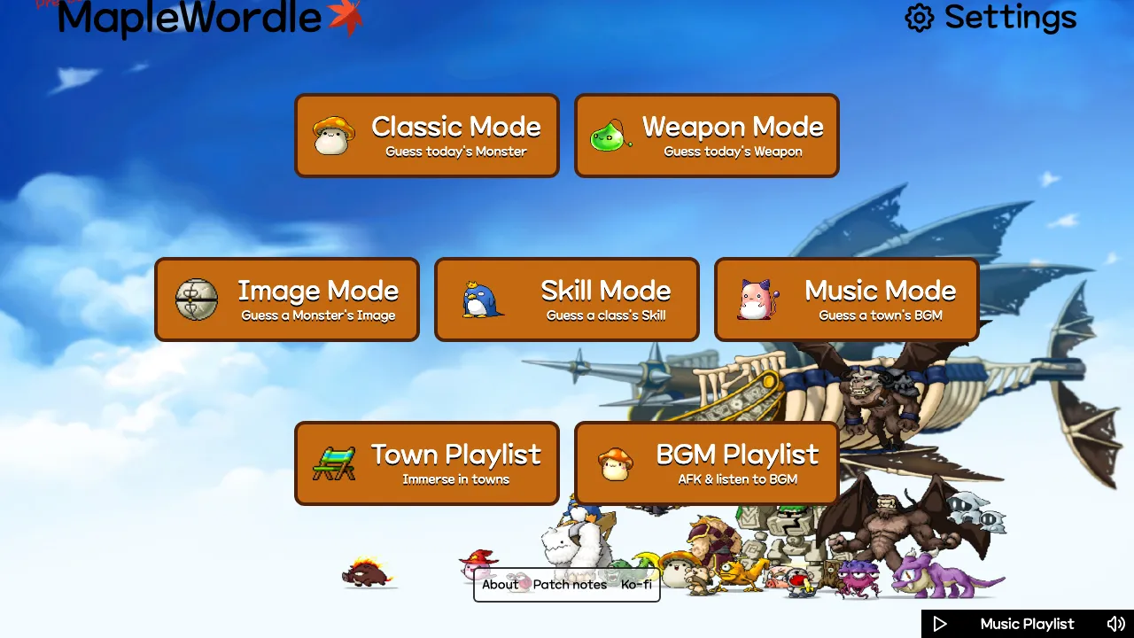 MapleWordle screenshot 1