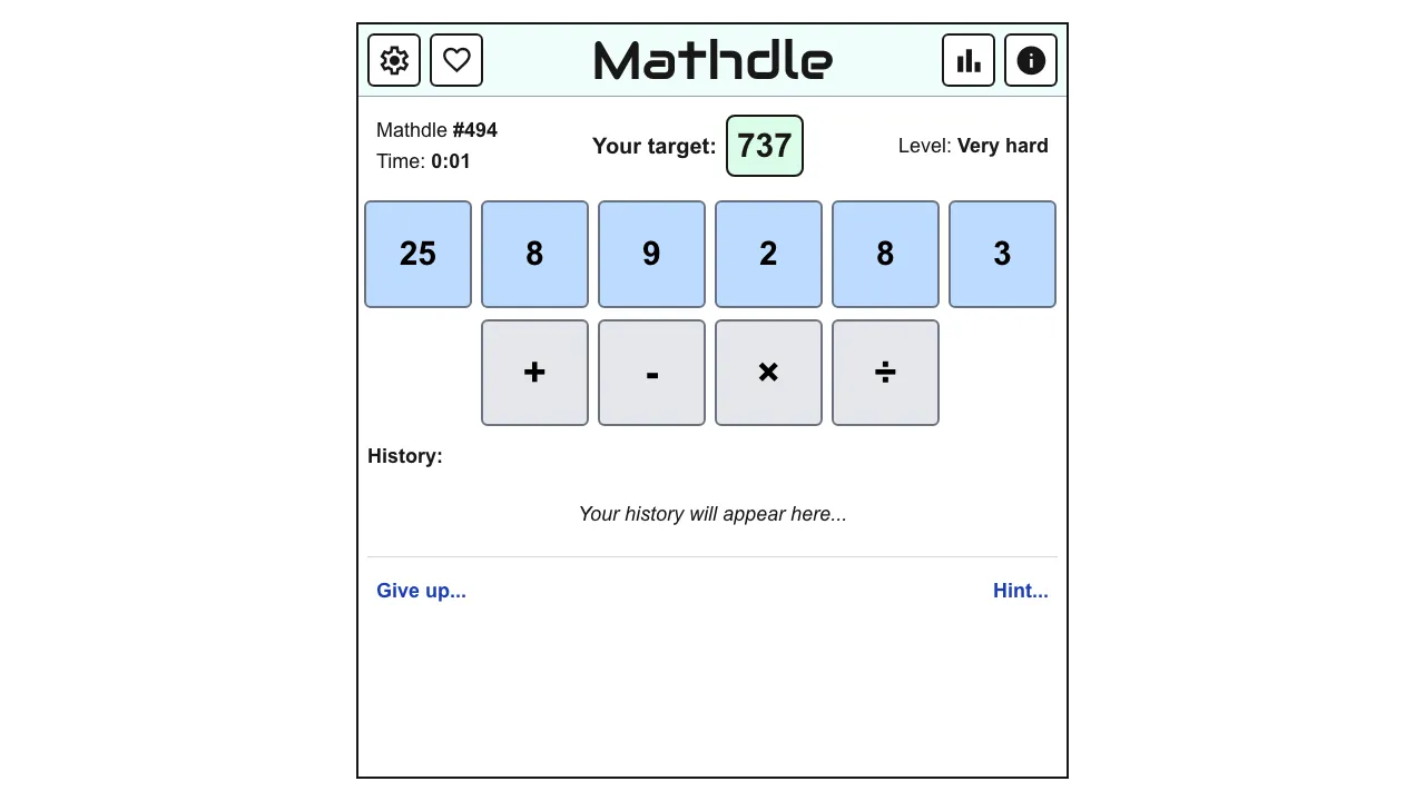 Mathdle screenshot 1