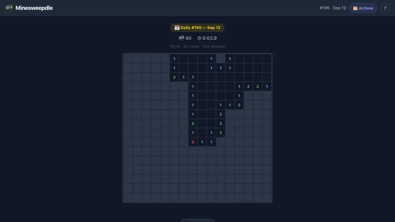 Minesweepdle screenshot 3