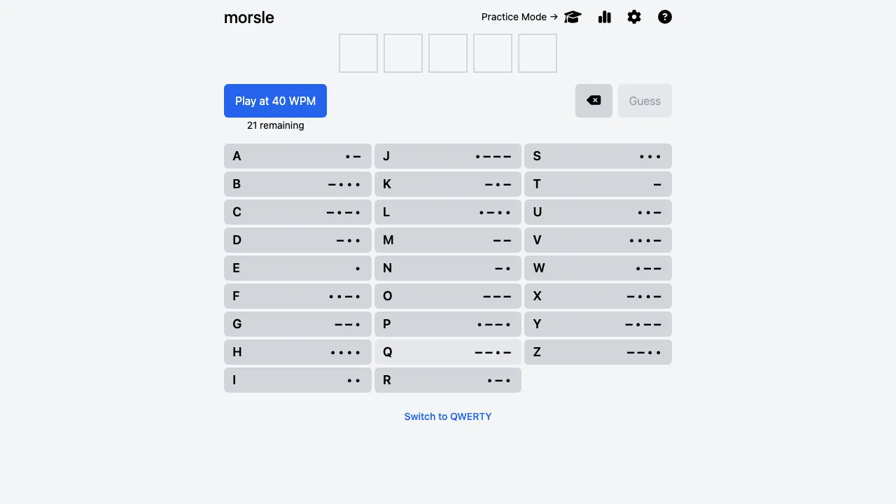 Morsle screenshot 1