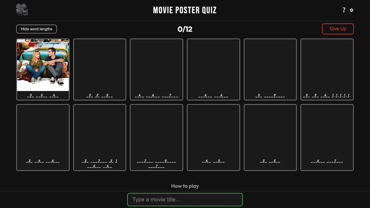 Movie Poster Quiz screenshot 1