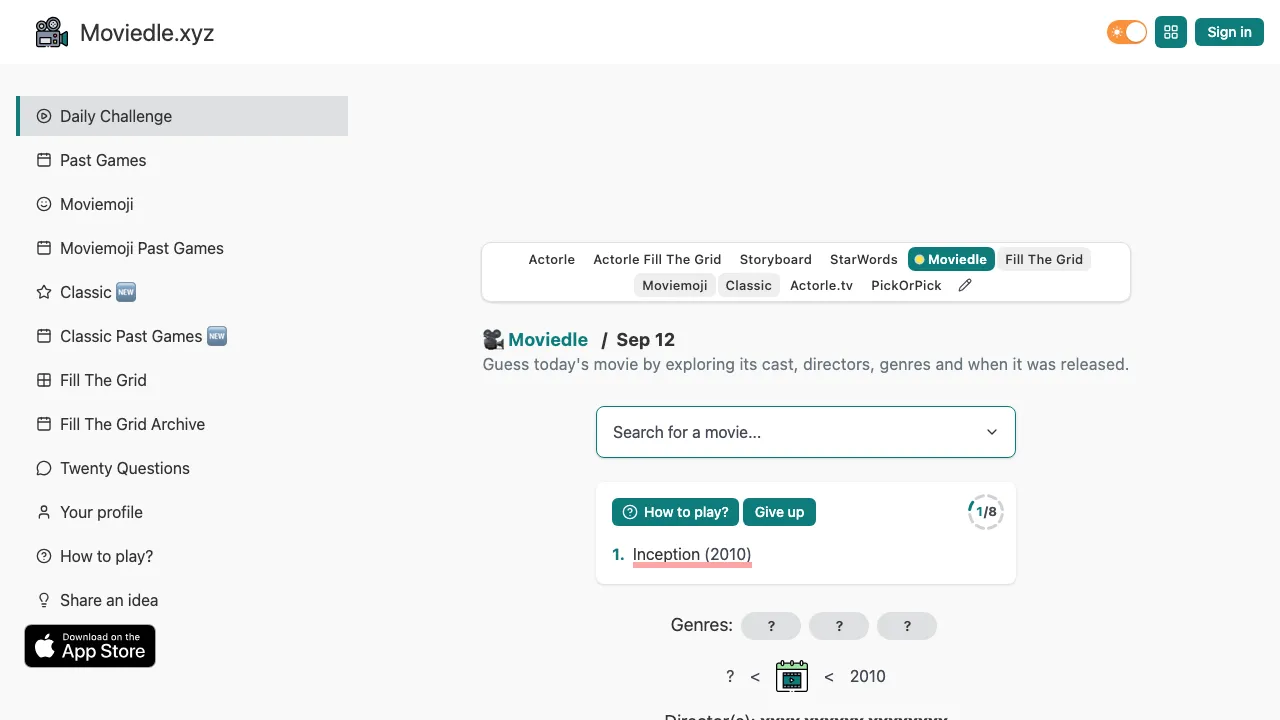 Moviedle screenshot 1