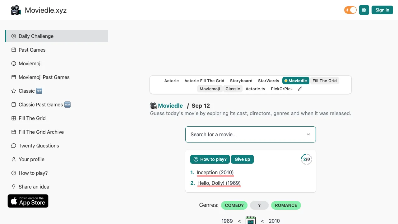 Moviedle screenshot 2