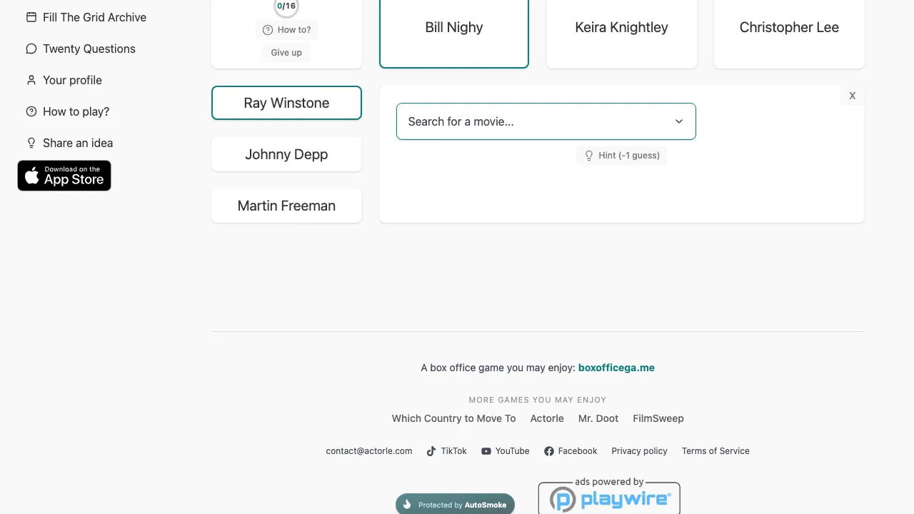 Moviedle - Fill The Grid screenshot 2