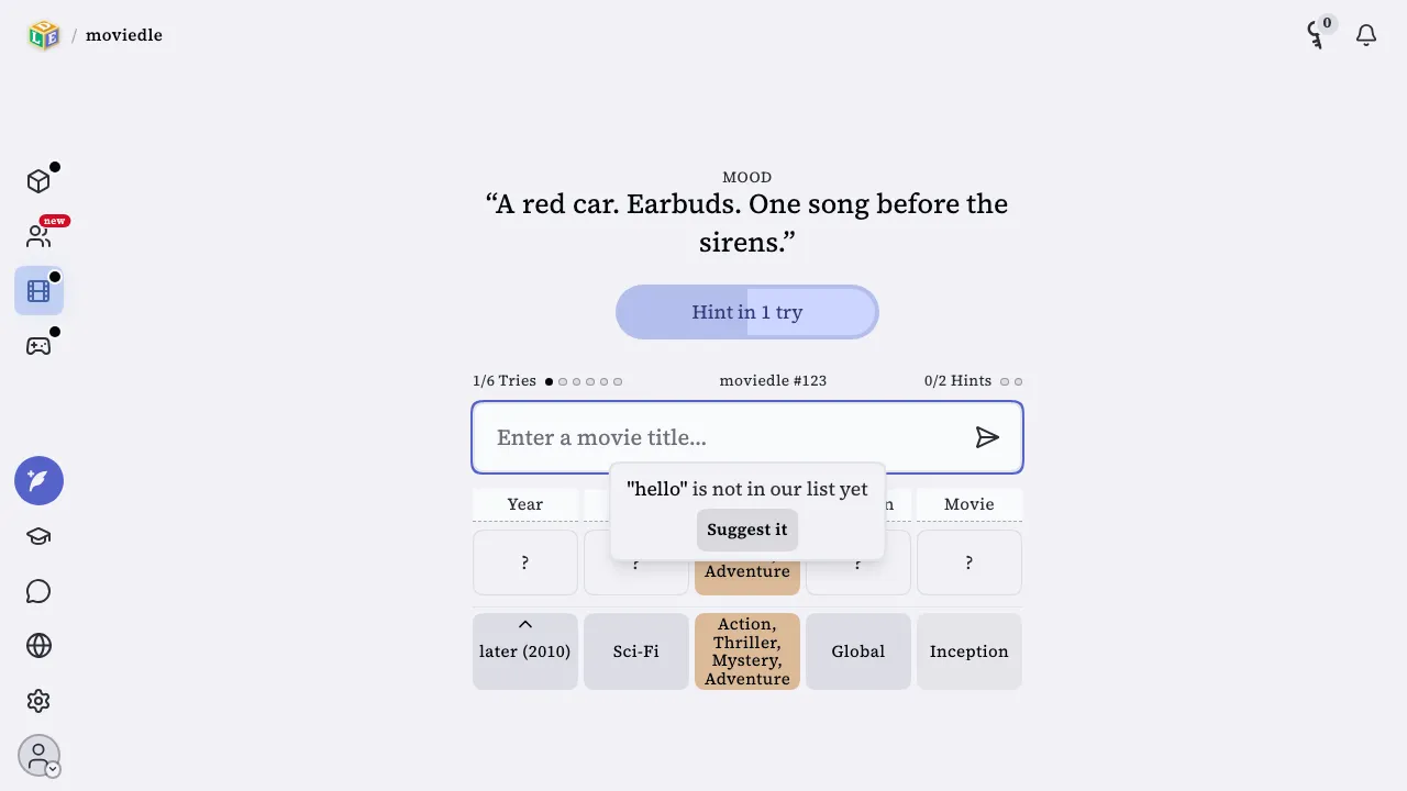 Moviedle screenshot 2