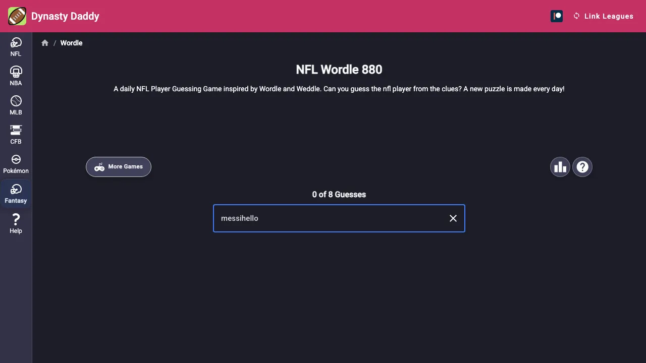 NFL Wordle screenshot 2