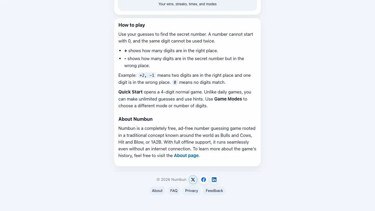 Numbun screenshot 1