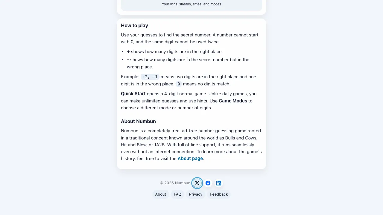 Numbun screenshot 2