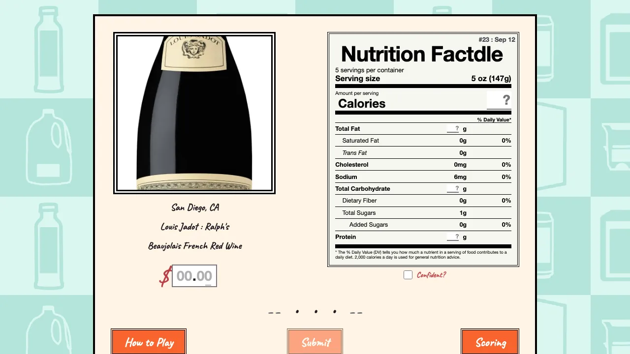 Nutrition Factdle screenshot 3