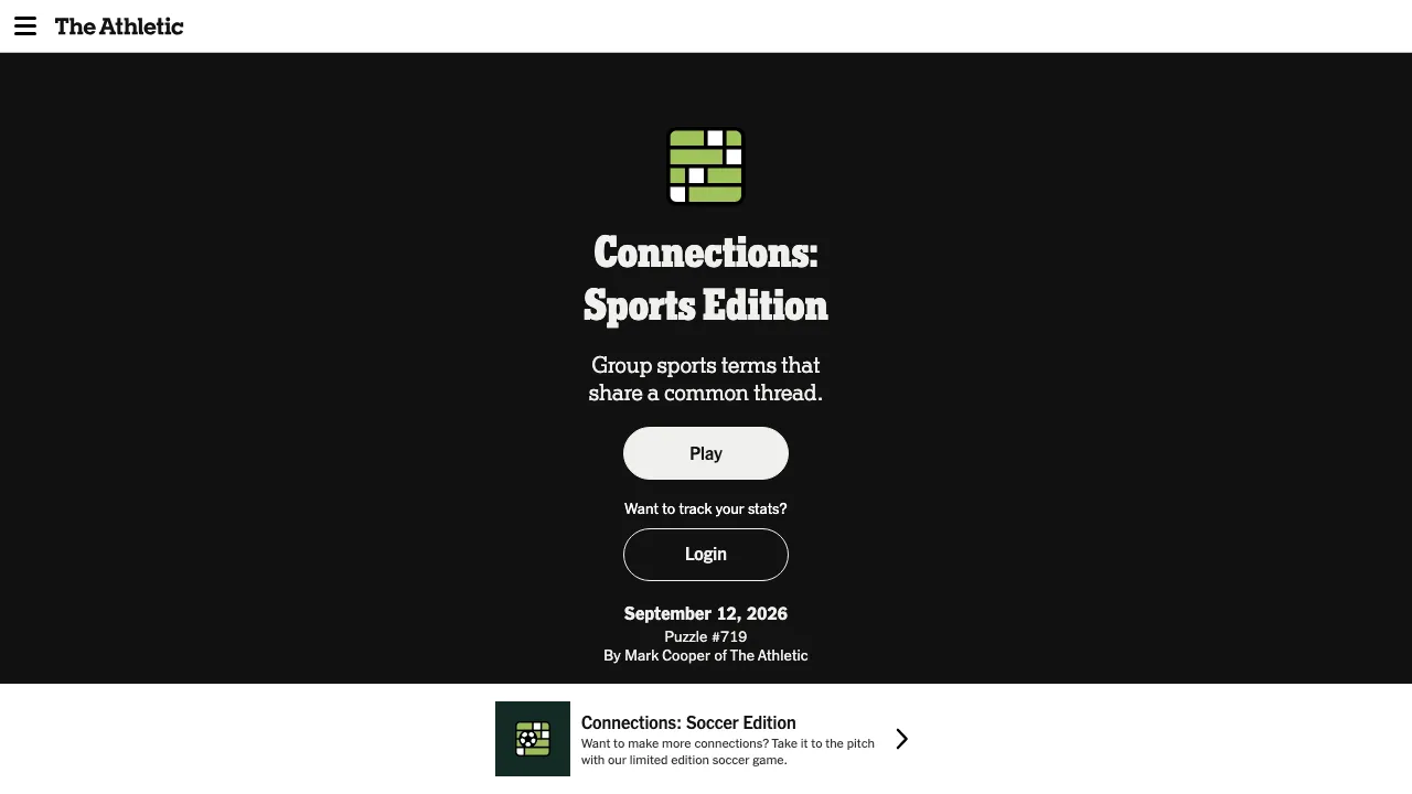 NYT Connections: Sports Edition cover