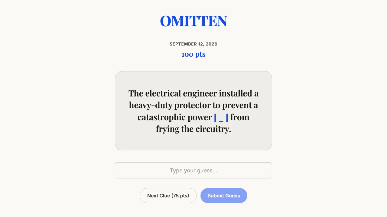 Omitten cover