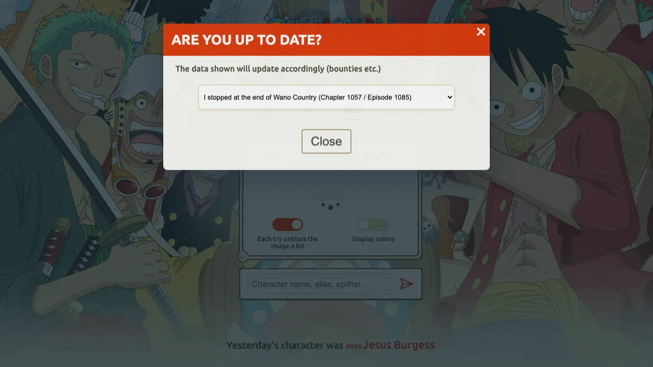 Onepiecedle screenshot 1