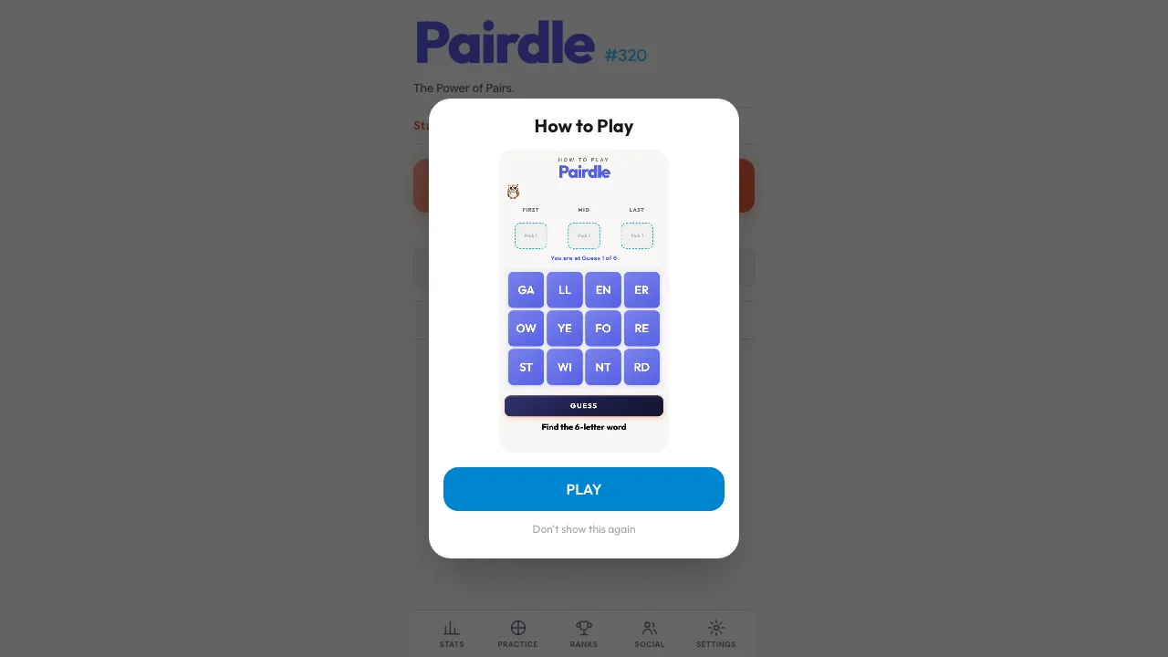 Pairdle cover