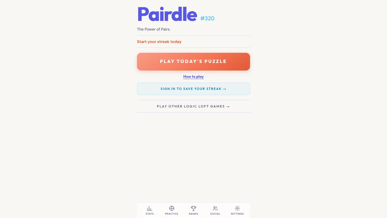 Pairdle screenshot 1