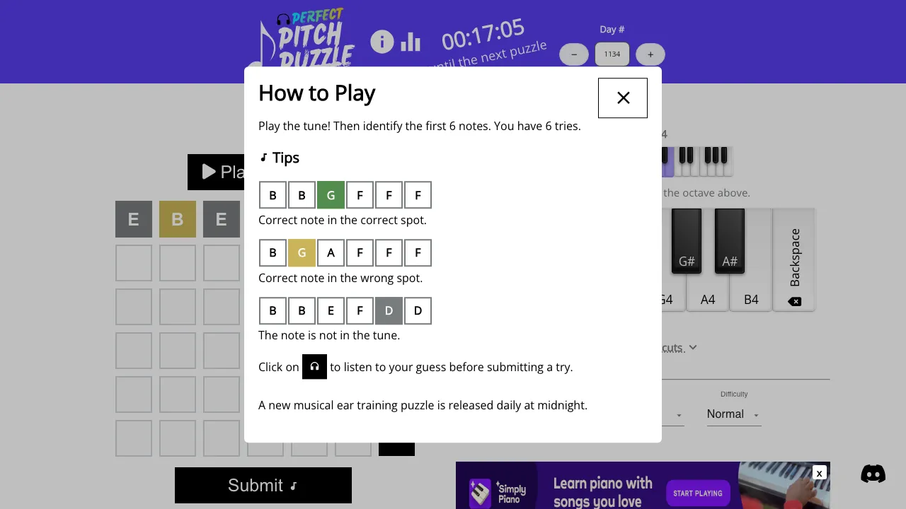 Perfect Pitch Puzzle screenshot 2