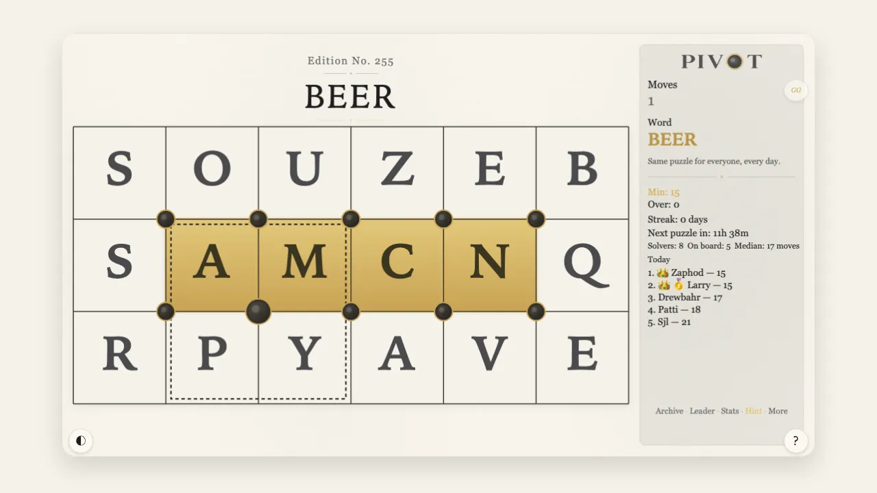 PIVOT screenshot 2