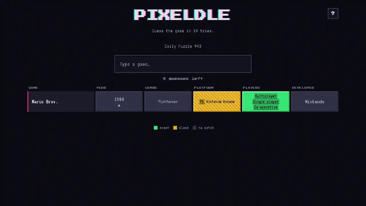 Pixeldle screenshot 1