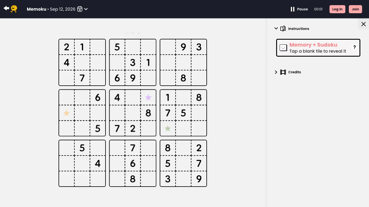 Puzzmo - Memoku screenshot 1