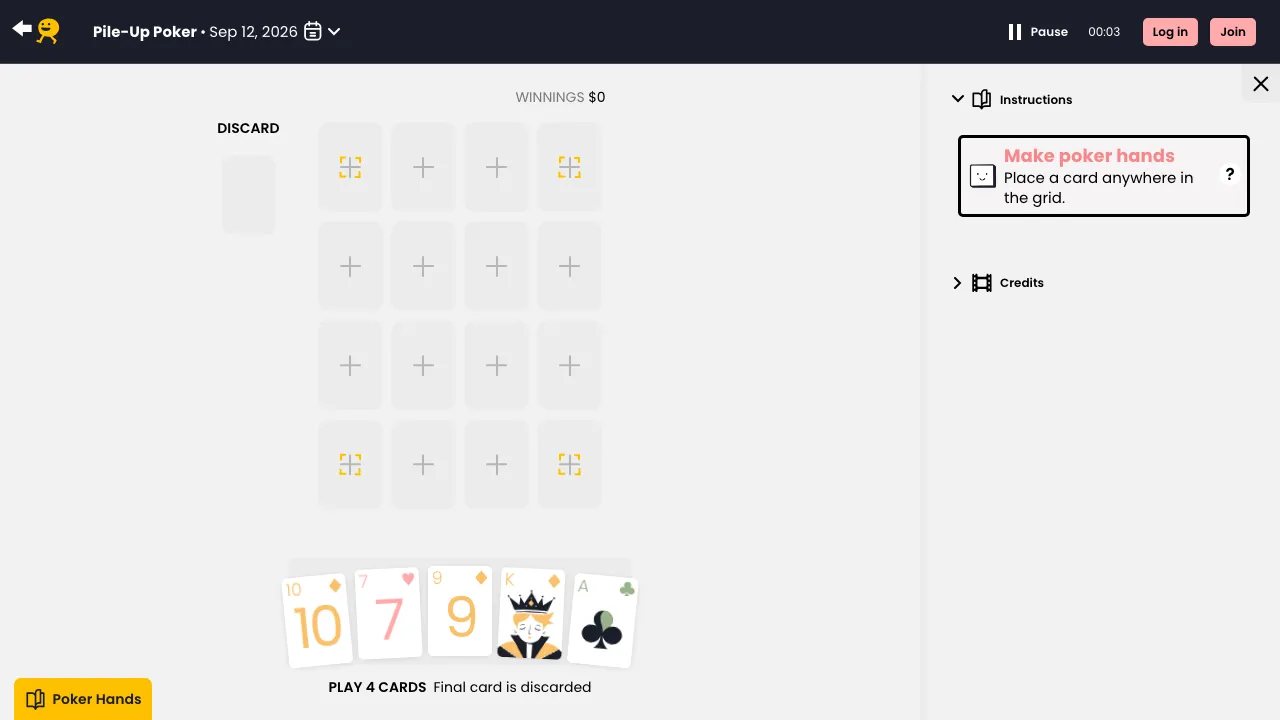 Puzzmo - Pile-Up Poker screenshot 2